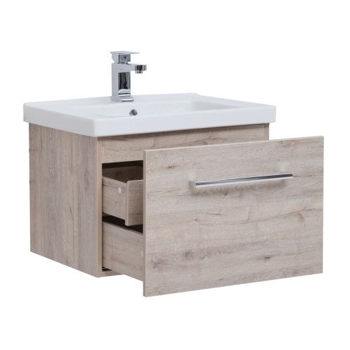 Тумба под раковину Dreja Big Inn 77.0202D 60х50 подвесная цвет коричневый - фото 5