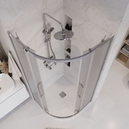 Душевой уголок Grossman Cosmo 301.K33.02.1010.10.02 100х100 стекло текстурное профиль хром без поддона