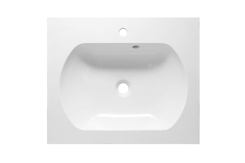 Раковина из искусственного камня Эстет Милана ФР-00014946 60х50 накладная цвет белый 1 отверстие под смеситель - фото 3