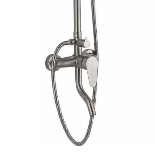 Душевая стойка Haiba HB24801-2 настенная цвет нержавеющая сталь - фото 4