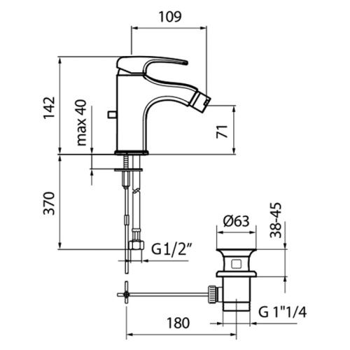 Смеситель Webert Kimono KI840102015 на биде хром - фото 3