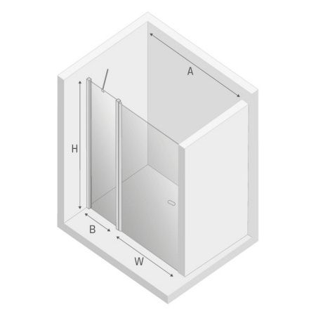 Душевая дверь New Trendy NEW SOLEO Black D-0242A 100х195 стекло прозрачное профиль черный