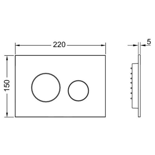Клавиша смыва механическая Tece TECEloop 9240922 цвет хром - фото 2