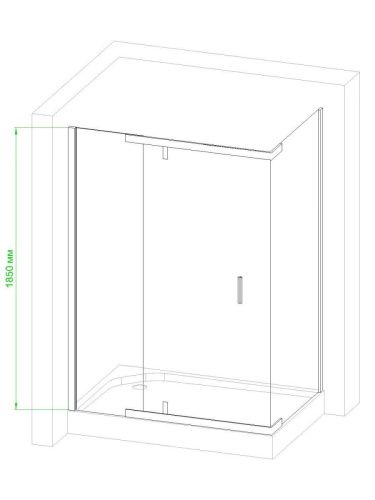 Душевой уголок Royal Bath HPVD RB7080HPVD-T-BL 80х70 стекло прозрачное профиль черный без поддона - фото 3