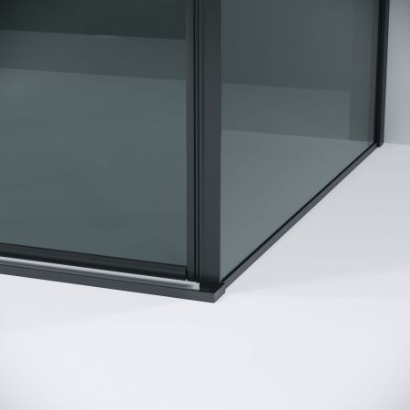 Боковая стенка Grossman Galaxy 200.K33.01.100.21.10 100х195 стекло тонированное профиль черный
