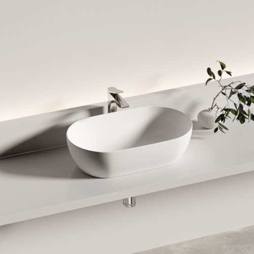 Раковина из сантехнического фарфора Ceramica Nova TWIST CN12001MW 50х30 накладная цвет белый - фото 3