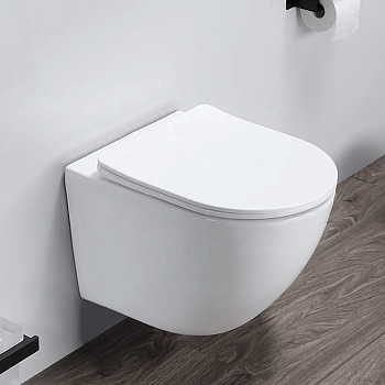 Унитаз подвесной Cerutti SPA CT7183 белый с сиденьем микролифт безободковый каскадный смыв