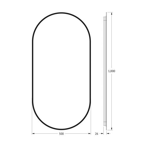Зеркало в ванную Defesto AURA DF 2934 50х100 - фото 2