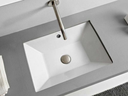 Раковина керамическая Scarabeo Teorema 2.0 5134 50х40 встраиваемая цвет белый без отверстий под смеситель