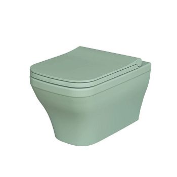Унитаз подвесной Ambassador Benefit 203T21001R-202T21001S мятный с сиденьем