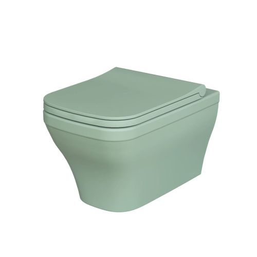 Унитаз подвесной Ambassador Benefit 203T21001R-202T21001S мятный с сиденьем