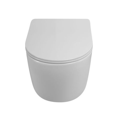 Унитаз подвесной Art&Max Napoli AM100CHRV/SC белый с сиденьем микролифт смыв торнадо - фото 3