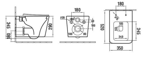 Унитаз подвесной Boheme Zen 967-SET-L цвет белый с сиденьем микролифт безободковый каскадный смыв - фото 2