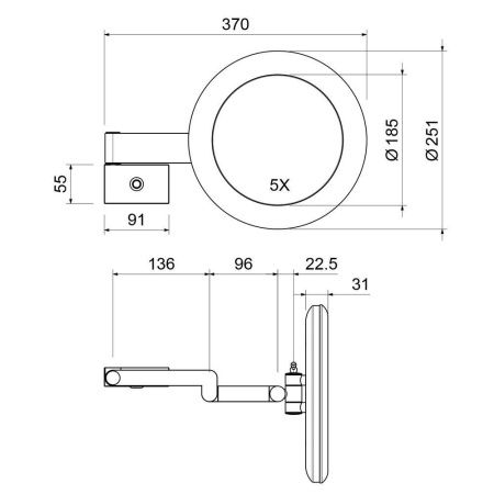 Зеркало с подсветкой Timo Petruma 15276/03