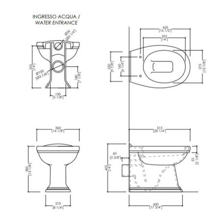 Бачок для унитаза Devon Devon Rose IBWCROSEBTW