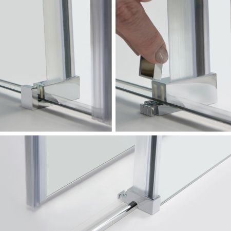 Душевая дверь Wasserkraft 58R30 130х200 стекло прозрачное профиль хром