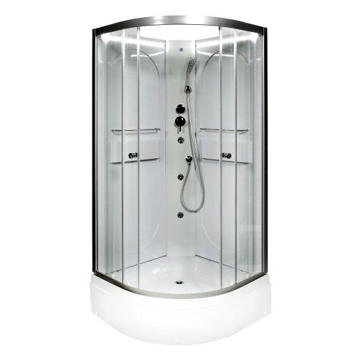 Душевая кабина AvaCan L510NLED+GM 100х100 четверть круга без крыши ориентация универсальная - фото 5