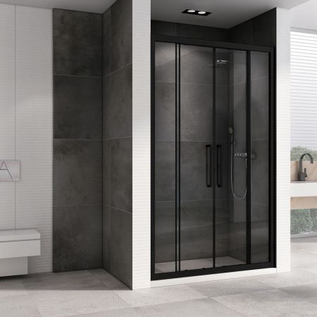 Душевая дверь Abber Schwarzer Diamant AG33180BH 180х195 стекло прозрачное профиль черный