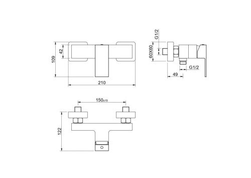 Смеситель для душа Aquatek ЛИБРА AQ1660MB настенный черный - фото 4