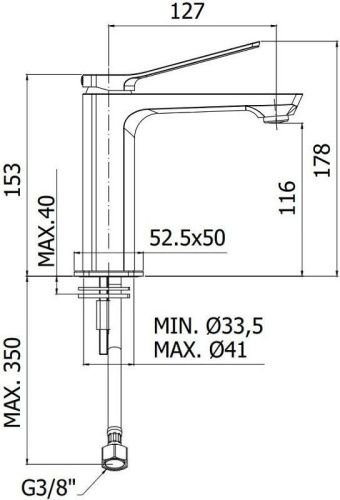 Смеситель Paffoni Tilt TI071NO на раковину черный - фото 2