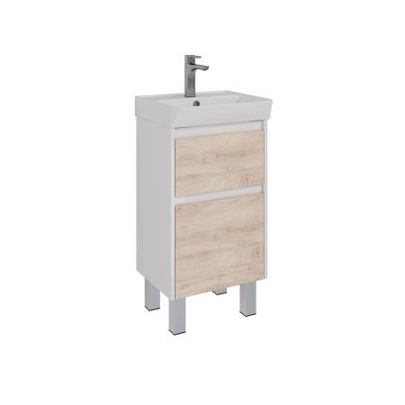 Тумба под раковину LeMark Combi LM03C45T-dub 40х30 напольная цвет бежевый/белый