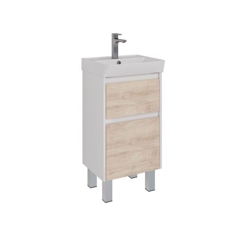 Тумба под раковину LeMark Combi LM03C45T-dub 40х30 напольная цвет бежевый/белый - фото 5