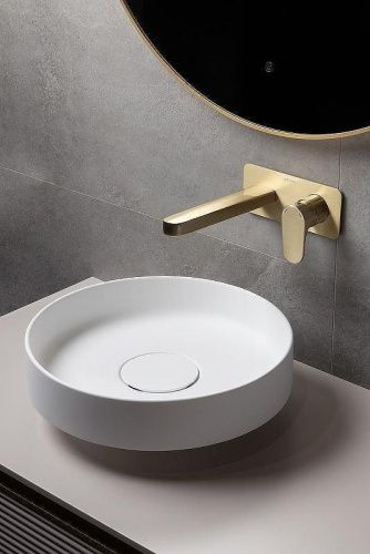 Раковина из искусственного камня Boheme Corian 801-MW 40х40 накладная цвет белый без отверстий под смеситель - фото 2