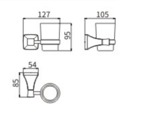 Стакан CeramaLux Domino 95402 - фото 2