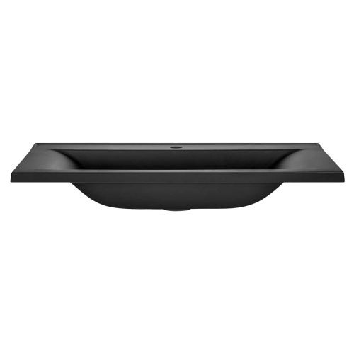 Раковина из искусственного камня Vincea VCB-3M900B 90х50 встраиваемая цвет черный 1 отверстие под смеситель - фото 2