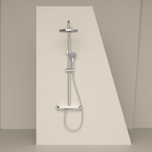 Душевая стойка Sancos Teo SC11002CH настенная цвет хром с термостатом - фото 2