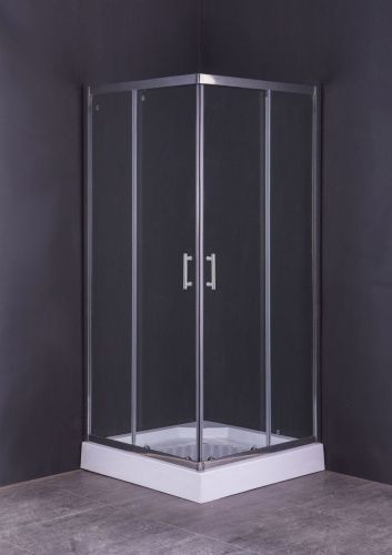 Душевой уголок Taliente TA-10102-1CP 100х100 стекло прозрачное профиль хром без поддона - фото 2