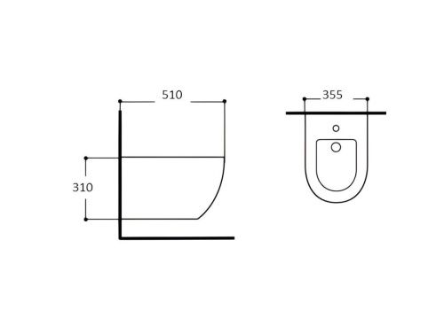 Биде подвесное Aquatek ЕВРОПА AQ1016-MG цвет серый - фото 2