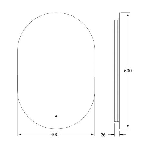 Зеркало с подсветкой Defesto OPTI DF 2911R 40х60 подвесное - фото 2