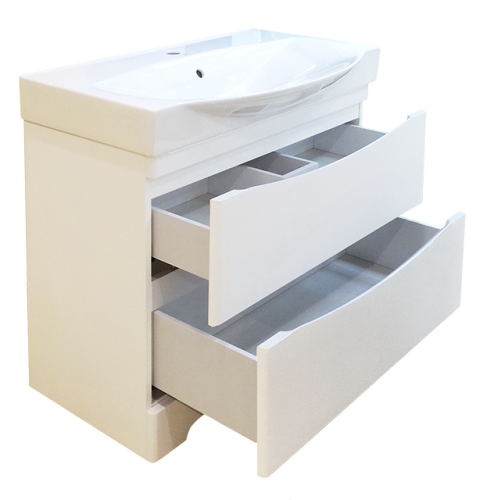 Тумба под раковину Misty Элвис П-Элв01105-0112Я 100х40 напольная цвет белый - фото 4