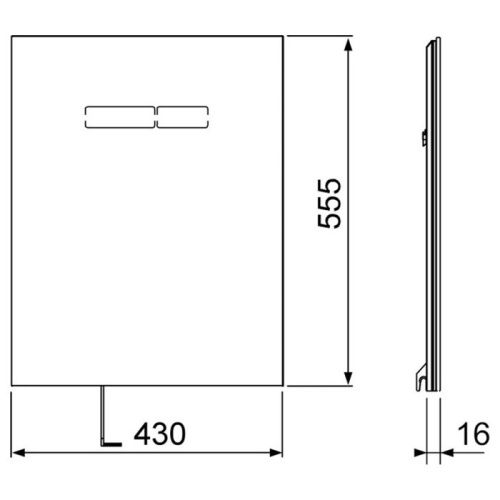 Клавиша смыва для унитаза сенсорная Tece TECElux 9650003 цвет черный - фото 2