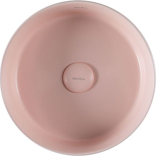 Раковина керамическая Allen Brau Fantasy 4.11032.SM 40х40 накладная цвет розовый без отверстий под смеситель - фото 3