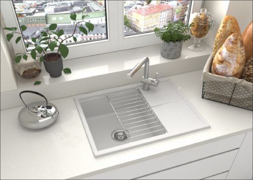 Кухонная мойка Aquaton Делия 65 1A718632DE240 65х50 цвет белый - фото 3