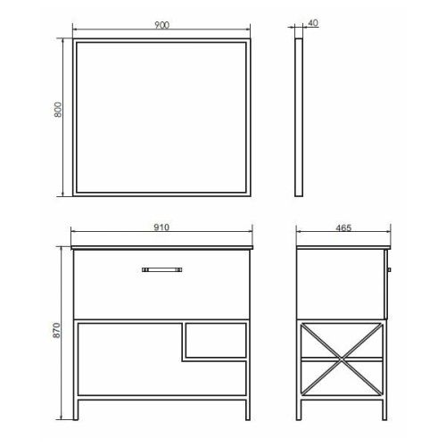 Зеркало Comforty Бредфорд 00004147988CF 90х80 подвесное - фото 2