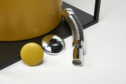 Раковина из сантехнического фарфора Galassia Core 7305OC 40х40 напольная цвет желтый - фото 4