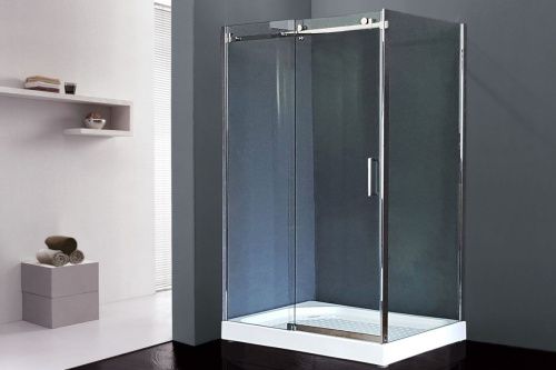 Душевой уголок Royal Bath RB8012B RB8012B-L 120х80 стекло прозрачное профиль хром без поддона