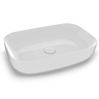 Раковина керамическая Olympia Metamorfosi MET4260001 60х40 накладная цвет белый