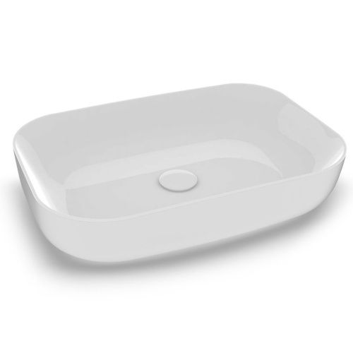 Раковина керамическая Olympia Metamorfosi MET4260001 60х40 накладная цвет белый