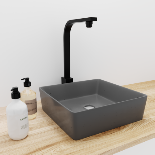 Раковина из искусственного камня Uperwood Square 291020211 40х40 накладная цвет серый - фото 2