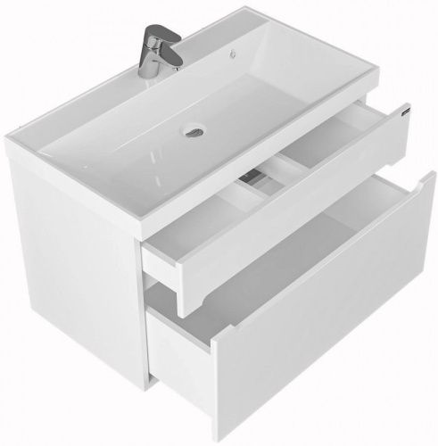Тумба под раковину СанТа Лондон 224004л 80х40 подвесная цвет белый - фото 2