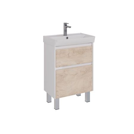 Тумба под раковину LeMark Combi LM03C60T-dub 60х30 напольная цвет бежевый/белый