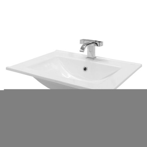 Раковина из сантехнического фарфора Onika Бергамо CDB00018580 60х50 накладная цвет белый 1 отверстие под смеситель