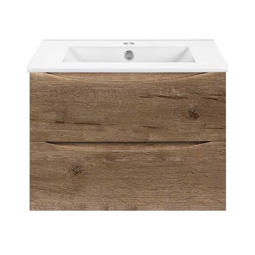 Тумба под раковину Vincea Mia Slim VMC-2MC700S1VO 70х40 подвесная цвет коричневый - фото 2