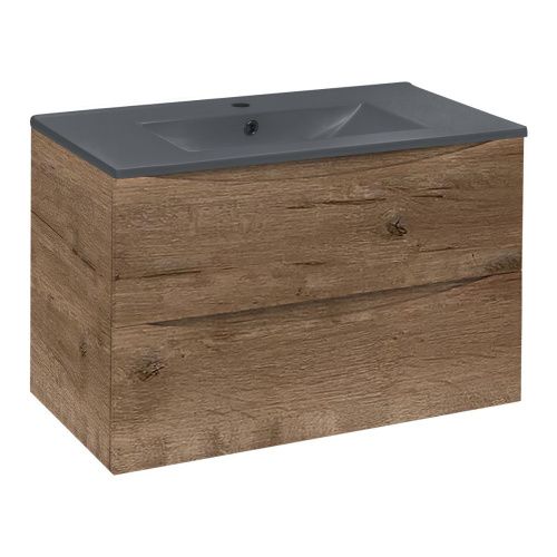 Тумба под раковину Vincea Mia VMC-2MC750VO 80х50 подвесная цвет коричневый - фото 5