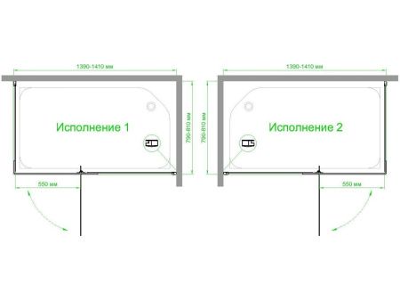 Душевой уголок Royal Bath HPVD RB8140HPVD-C-BL 140х80 стекло матовое профиль черный без поддона