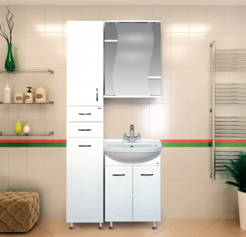 Зеркало-шкаф Misty Зеркала-шкафы Э-Лиа02055-01СвП 60х70 подвесной цвет белый - фото 3